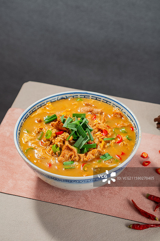 娃娃菜瘦肉汤粉图片素材