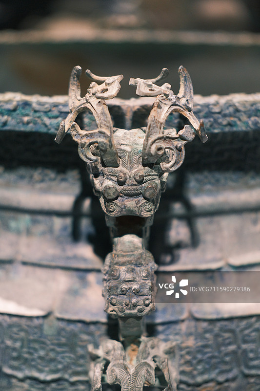 上海博物馆青铜器细节图图片素材