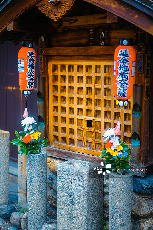 日本京都二年坂三年坂街头日式住宅图片素材