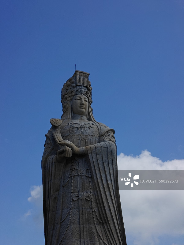 莆田湄洲岛-妈祖文化园-妈祖石像图片素材