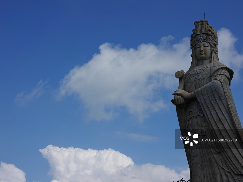 莆田湄洲岛-妈祖文化园-妈祖石像图片素材