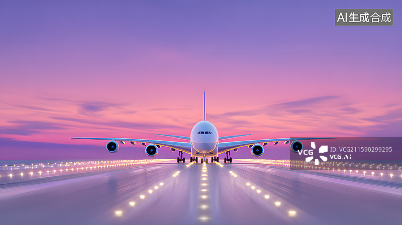 【AI数字艺术】飞机跑道背景图片素材