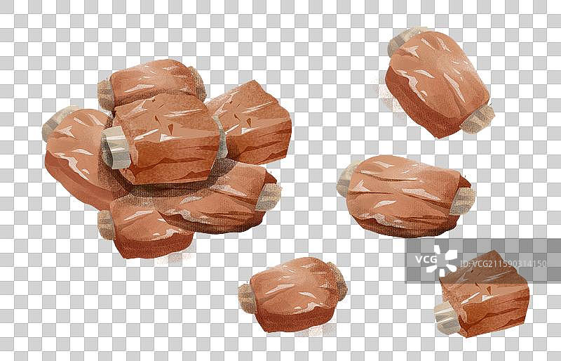 排骨插画元素图片素材