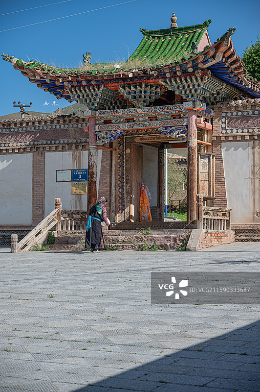 青海小众而清净的阿柔大寺图片素材