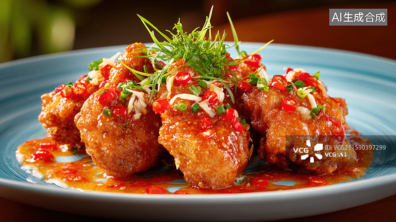 【AI数字艺术】香辣炸鸡图片素材