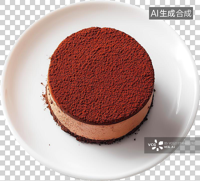 【AI数字艺术】一个巧克力慕斯蛋糕图片素材
