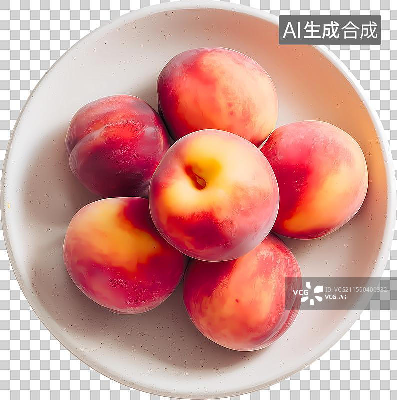 【AI数字艺术】一盘油桃图片素材
