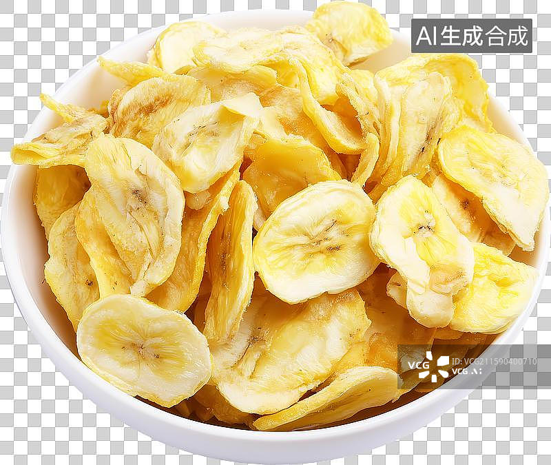 【AI数字艺术】一碗香蕉片图片素材