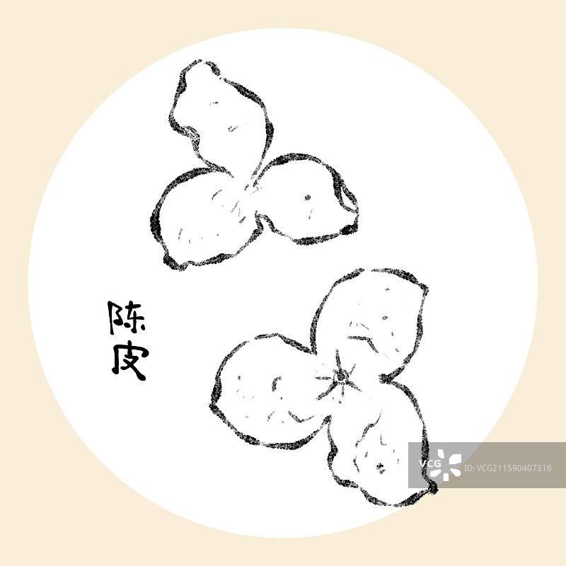 陈皮国风插画图片素材