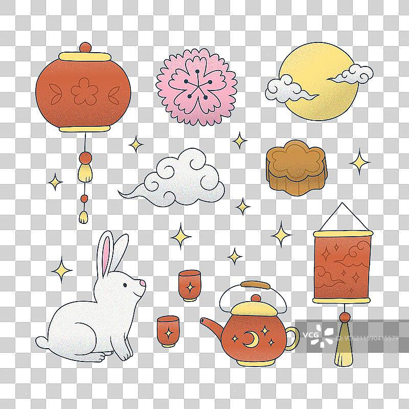 中秋中式风格设计元素图片素材