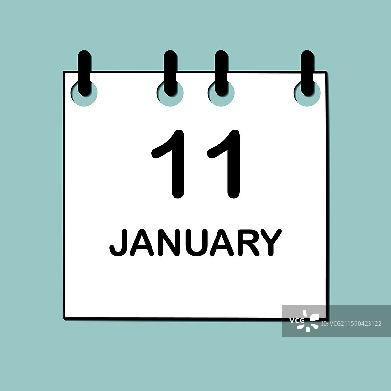 简约设计的1月11日日历图标图片素材