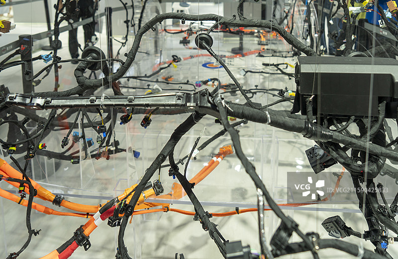 汽车内部线路展示图片素材