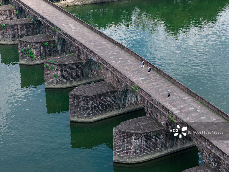 安徽黄山休宁县齐云山登封桥图片素材