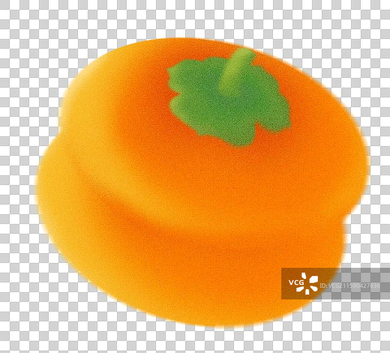 弥散风红色柿子水果元素 磨砂肌理质感图片素材