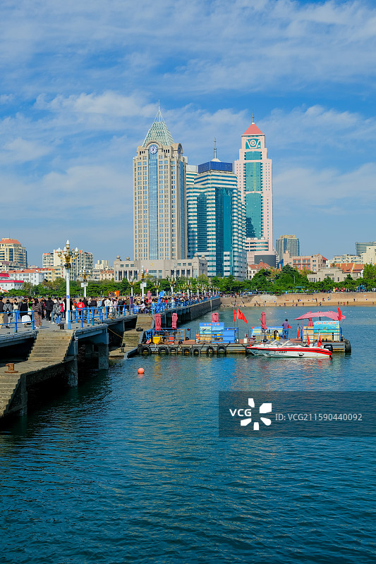 山东青岛栈桥景区图片素材