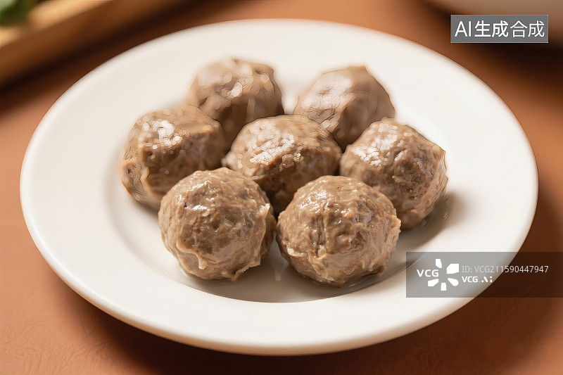 【AI数字艺术】一盘美味的火锅食材，撒料牛丸图片素材