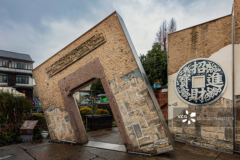 浙江衢州-游埠古镇和美食图片素材