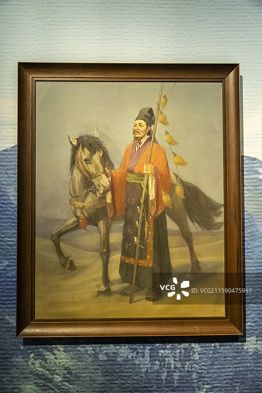 内蒙古呼和浩特市王昭君博物院：归德候刘刘飒出使匈奴图片素材