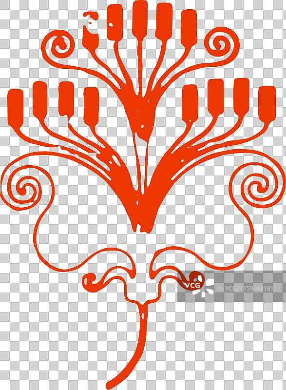 传统图案，剪纸艺术，花 装饰 点缀图片素材