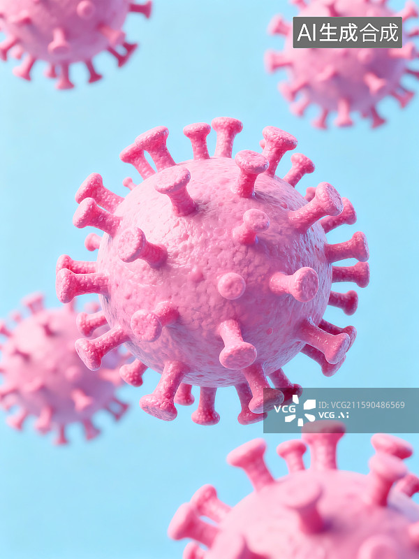 【AI数字艺术】3D冠状病毒插画图片素材