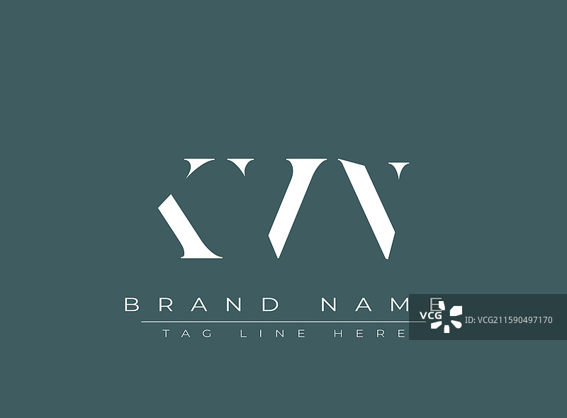 KVN抽象字母标志设计图片素材