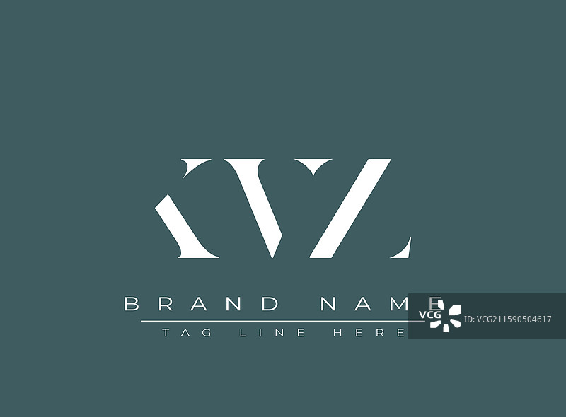 KVZ 抽象字母标志设计图片素材