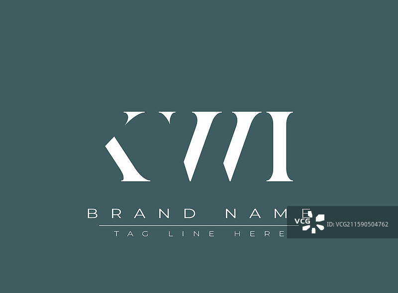 KWI 抽象字母标志设计图片素材