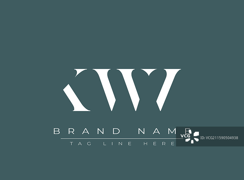 KWV 抽象字母标志设计图片素材
