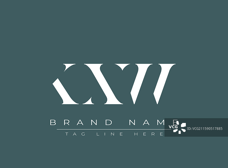 kxw 抽象字母标志设计图片素材