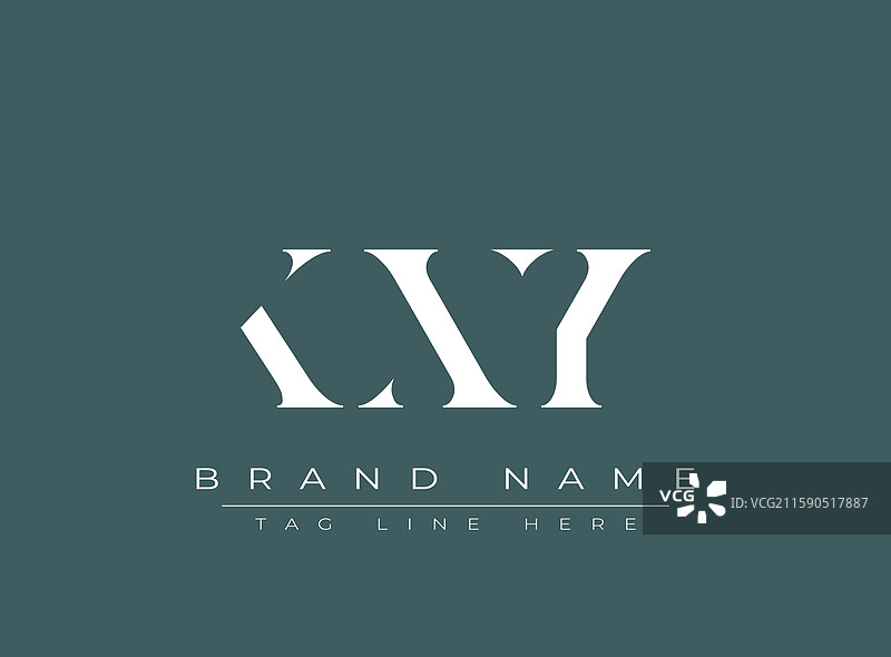 KXY 抽象字母标志设计图片素材