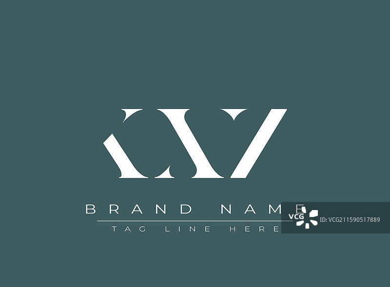 kxz 抽象字母标志设计图片素材