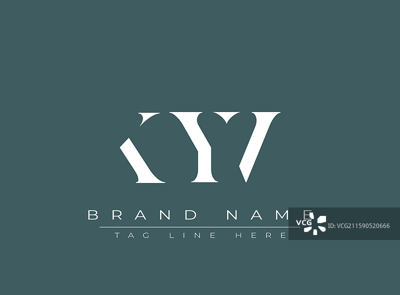 KYV 抽象字母标志设计图片素材