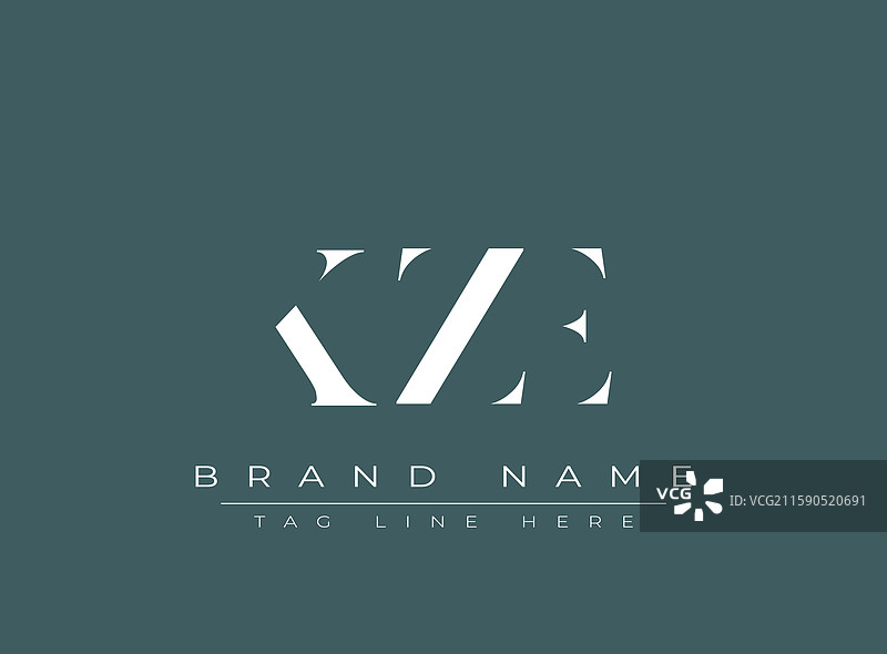 KZE抽象字母标志设计图片素材