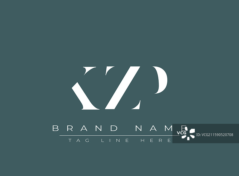 kzp 抽象字母标志设计图片素材