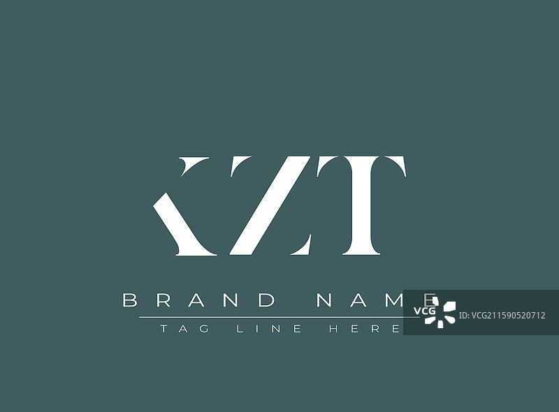 KZT抽象字母标志设计图片素材