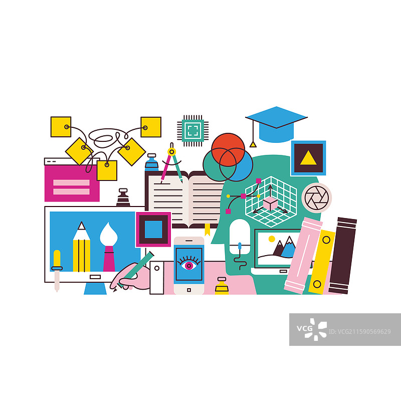 独立的网页图形设计师绘图图片素材