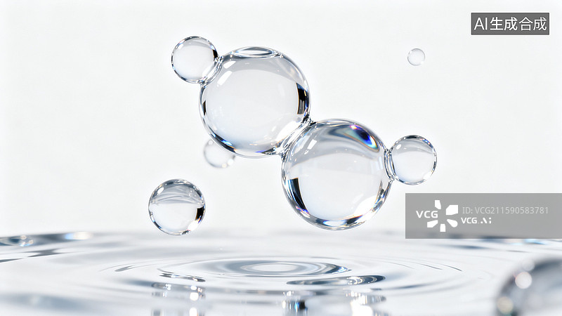 【AI数字艺术】透明分子结构图像图片素材