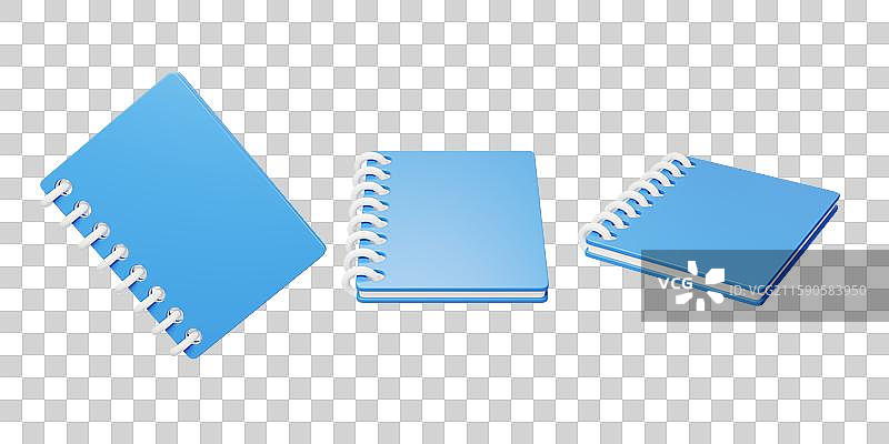 免抠办公学习学生听课笔记本3D图片素材