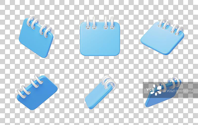 免抠办公学习学生听课笔记本3D图片素材