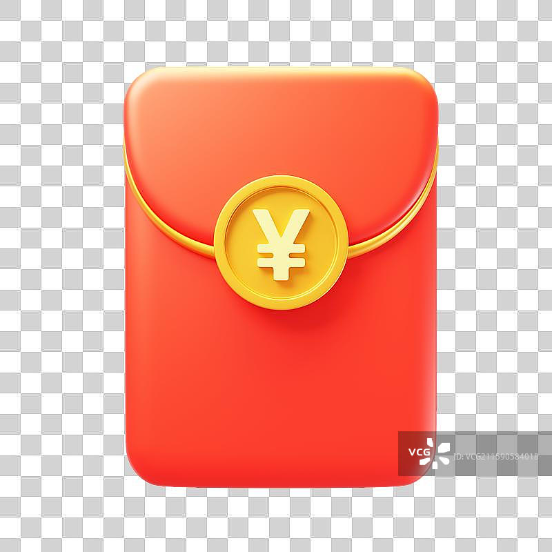 免抠中国风红包利是封新年喜庆3D图片素材
