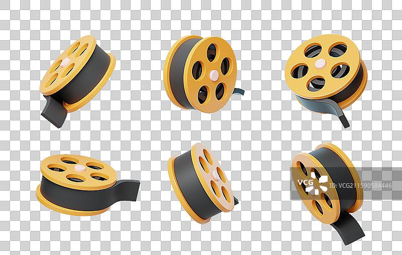 免抠影像摄影媒体视频传媒胶卷3D图片素材