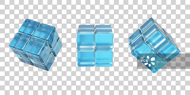 免抠数据魔术方块魔方形元素3D图片素材