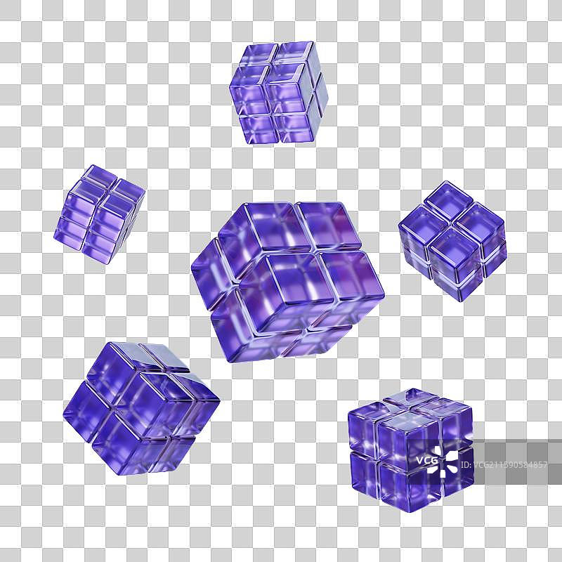 免抠数据魔术方块魔方形元素3D图片素材