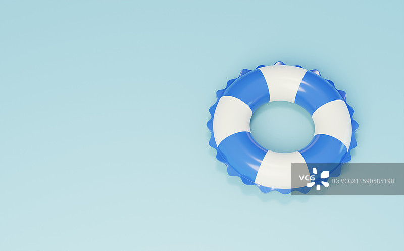 夏季游泳救生圈浮力水上救援3D图片素材