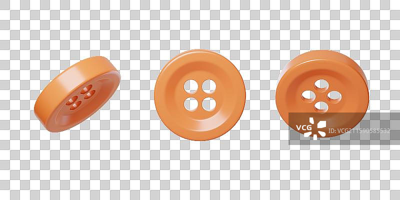 免抠服装纺织服饰缝纫辅料纽扣3D图片素材