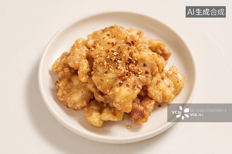【AI数字艺术】中餐美食锅包肉溜肉段糖醋里脊家常菜小炒肉年夜饭团圆饭餐厅外卖菜单写实摄影简约干净清新高级感广告背景图片素材