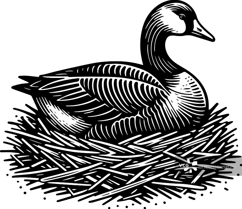 简单的图卢兹鹅巢图标复古标志图片素材