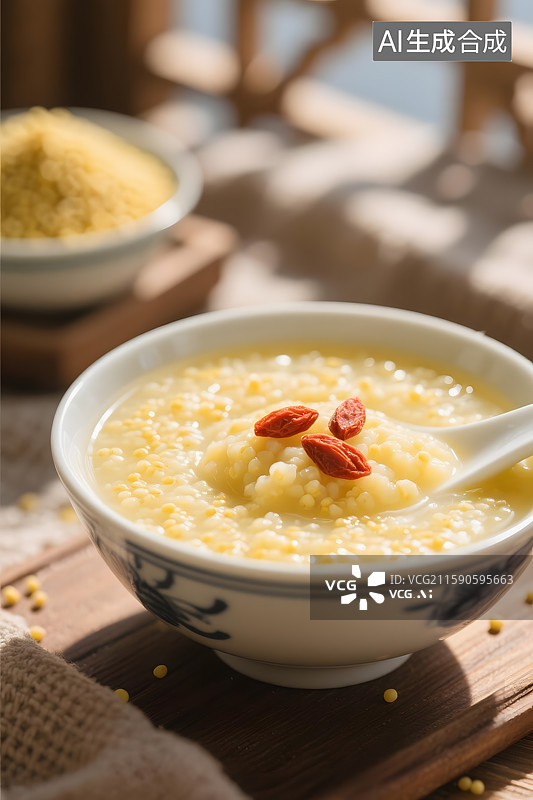 【AI数字艺术】暖心小米粥的滋养图片素材