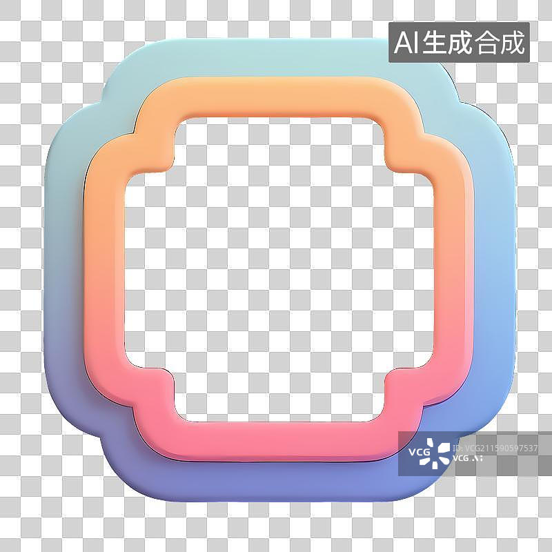 【AI数字艺术】3D立体中式边框文字框元素图片素材