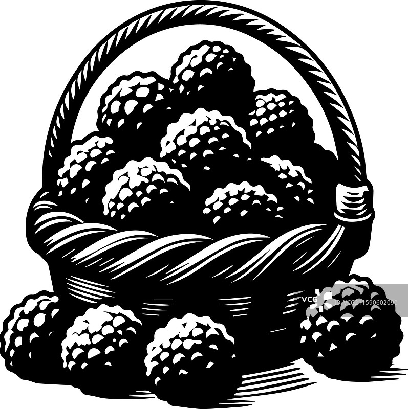 简单的松露篮子图标现代标志图片素材